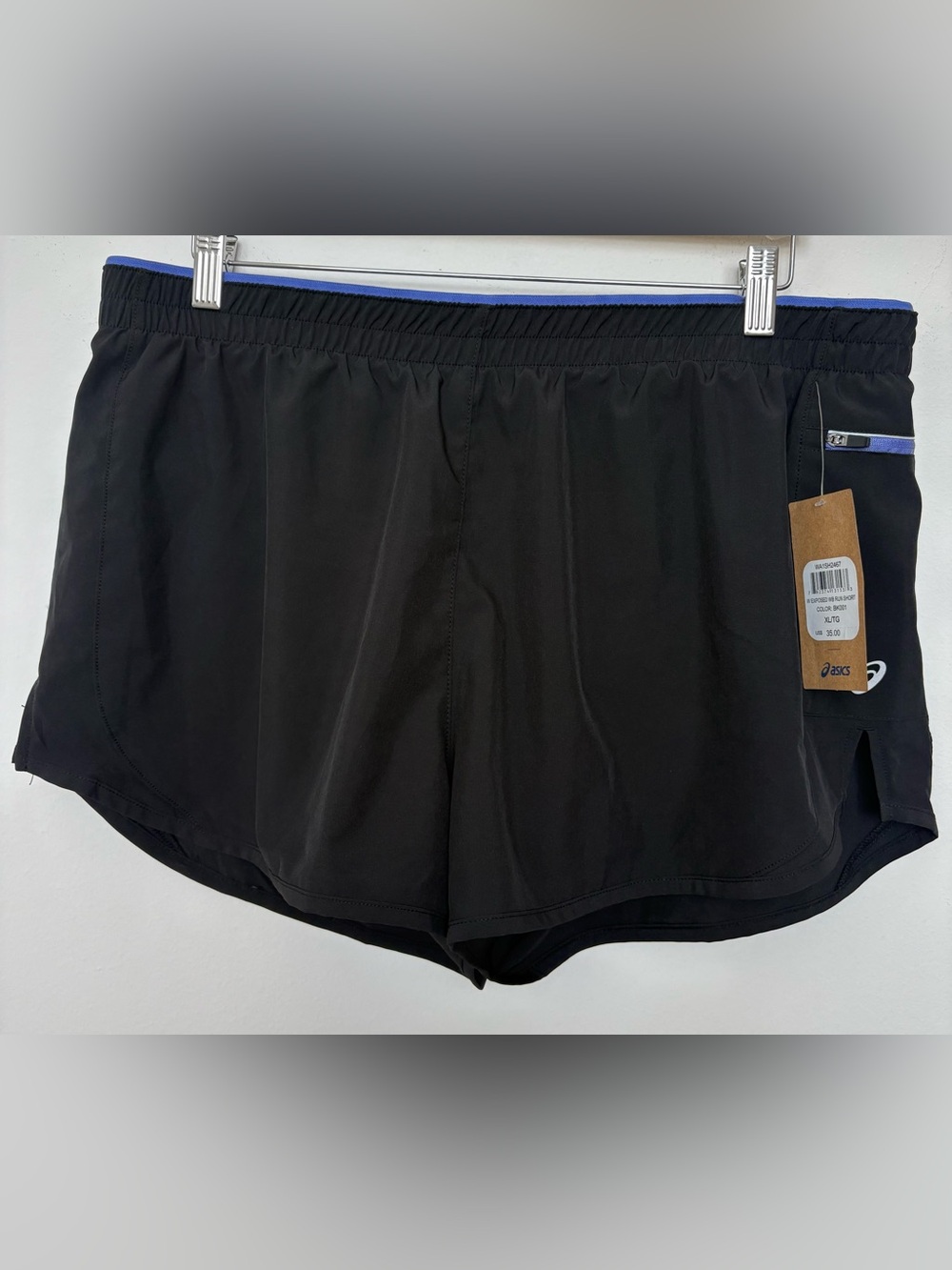 ASICS Women’s Solid Black Lined Two Pocket Running Shorts Size XL Sku# 57